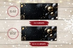 Glitter Christmas Mug Wrap Design, Christmas Baubles Mug Product Image 2