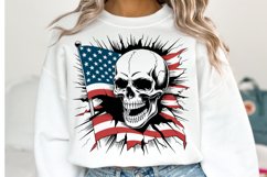USA Skull Svg Design | Svg Cut Files | Shirt Svg Product Image 1