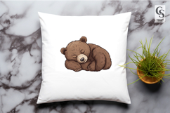 Sleeping Baby Bear Clipart Sublimation PNG Product Image 3