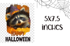 Cartoon Halloween Towel Print, Halloween Animals Sublimation Product Image 2