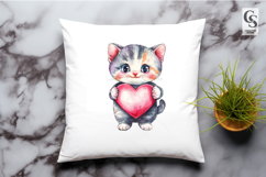 Cute Kitten Heart Clipart Sublimation PNG Product Image 2