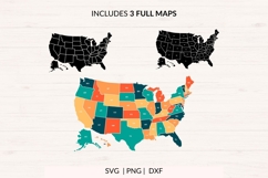 US States Map SVG Bundle Product Image 2