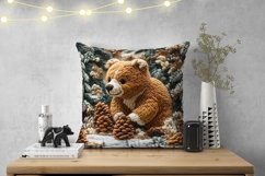 Winter Animals Pillow Case Template, Winter Pillowcase PNG Product Image 2