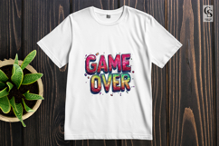 Game Over Pixel Text Clipart Sublimation PNG Product Image 2