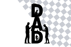 Father’s Day Text Silhouette PNG Clipart Bundle Product Image 2