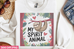 My Spirit Animal PNG, Sloth Sublimation PNG Product Image 2