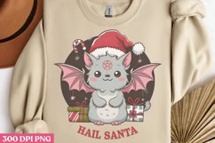 Hail Santa PNG, Cute Baphomet Sublimation PNG Product Image 2