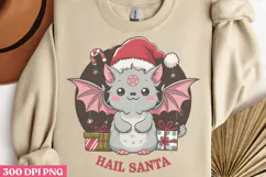 Hail Santa PNG, Cute Baphomet Sublimation PNG Product Image 2