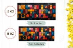 Colorful Art Mug Wrap, Abstract Sublimation Mug Design Product Image 2