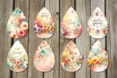 Watercolor Spring | 8 Sublimation Teardrop earring designs Product Image 2