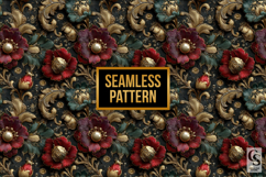 Artistic Vintage Floral Digital Paper Pattern Product Image 2