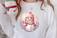 Snowman In Snow Globe Clipart Sublimation, Christmas SVG Product Image 2