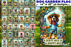 Dog Garden flag sublimation bundle, garden sayings PNG Product Image 1
