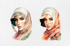 Arabic clipart, Muslim clipart, Arab woman clipart 19 PNG Product Image 6