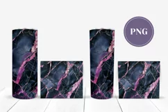 Purple Marble Tumbler Sublimation, Black Tumbler Designs Product Image 2