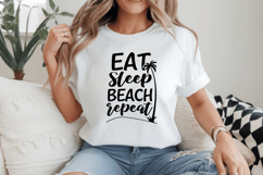 Eat Sleep Beach Repeat SVG Design, Summer &amp; Beach SVG Design Product Image 2