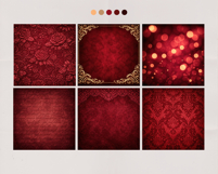 Velvet Burgundy Digital Papers, 24 Luxury Red Backgrounds Product Image 4