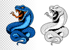 Tattoo Snake Mascot Vector Template Product Image 3