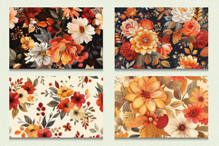 Autumn Bouquet Flowers Cutting Boards sublimation Design Product Image 2