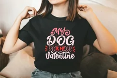 My dog is my valentine SVG, Valentine's Day S Product Image 2