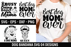 Dog Bandana SVG Design - Busy Being a Dog Mama Product Image 1