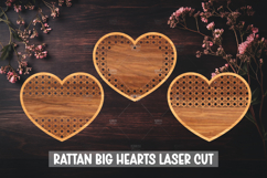 Boho Rattan Hearts Laser Cut SVG, Home Decor Laser cut Product Image 3