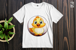 Cute Yellow Baby Chick Clipart Sublimation PNG Product Image 2