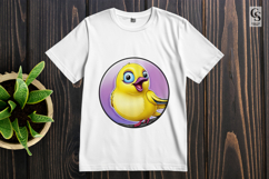 Cute Yellow Bird Clipart Sublimation PNG Product Image 2