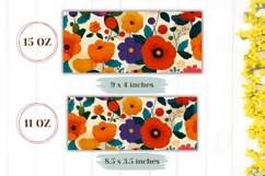 Floral Mug Template, Art Flowers Mug PNG, Floral Print Product Image 2