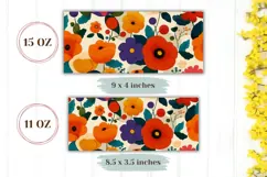 Floral Mug Template, Art Flowers Mug PNG, Floral Print Product Image 2