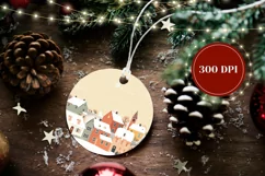 Christmas Village Ornament Design, Winter Village Ornament Product Image 2