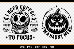 Halloween SVG, Funny Scary Halloween Pumpkin Faces SVG, Product Image 2