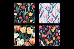 Tulip Flower Digital Paper Patterns Product Image 2