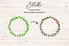 Green Christmas Wreath SVG Product Image 2