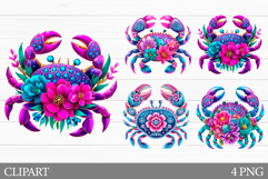 Crab Clipart. Crab Sublimation Product Image 1