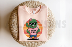 Cartoon Cactus Character Wearing Sunglasses And T- Shirt Product Image 2