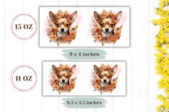 Watercolor Chihuahua Dog Mug Wrap, Dog Coffee Cup Design Product Image 2
