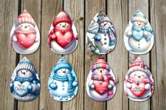 Christmas snowman | xmas Teardrop earring Sublimation bundle Product Image 2