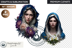 Virgin Mary Clipart PNG, Mother with Jesus Christian graphic Product Image 1