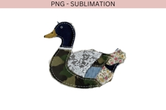 Patchwork Duck PNG | Camo Fabric Duck Clipart Product Image 2