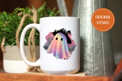 Halloween Ghost PNG, Glitter Halloween Ghost T-Shirt PNG Product Image 2
