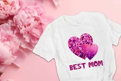 Best Mom Illustration PNG, Valentine's Day Sublimation Product Image 2
