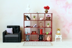 Dollhouse bookcase drawer digital file, miniature furniture Product Image 2