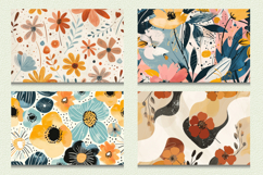 Abstract Boho Flowers Cutting Boards sublimation Design Product Image 2