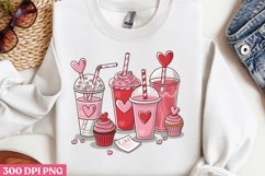 Valentine Drinks &amp; Desserts PNG, Cozy Valentine Sublimation Product Image 3