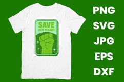 Green Save Our Planet Sustainability, Save The Planet SVG Product Image 2