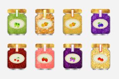 Glitter Jam Clipart, Food Clipart, Fruits Jams Product Image 3