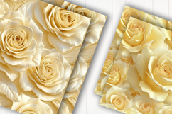 Golden White Rose Digital Paper Product Image 2