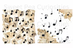 Music Notes. Overlay, Ephemera, PNG, Clipart, Watercolor Product Image 2