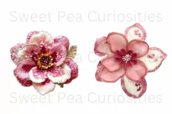 Sequin Flowers, Ephemera, PNG, watercolor, Clipart Product Image 2